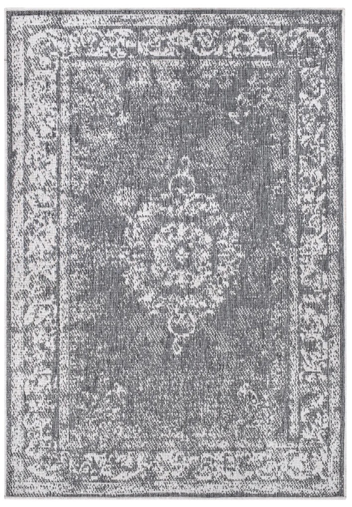 Dekorstudio Obojstranný koberec na terasu DuoRug 5577 - sivý Rozmer koberca: 200x290cm