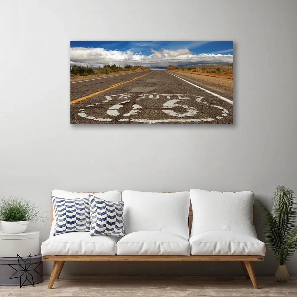 Obraz Canvas Cesta na púšti diaľnica 140x70 cm