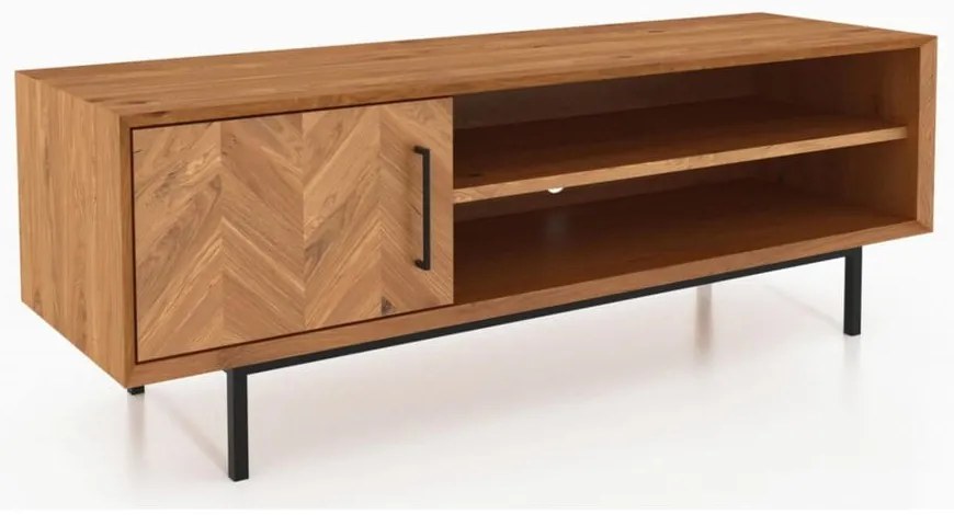 TV stolík z dubového dreva v prírodnej farbe 144x50 cm Abies - The Beds