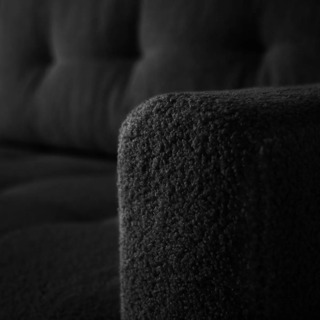 ROHOVÁ SEDAČKA SHARLOTTE 261 x 143 cm ČIERNA