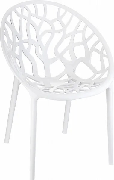 Designová židle Crystal, bílá/vysoký lesk 3504 CULTY