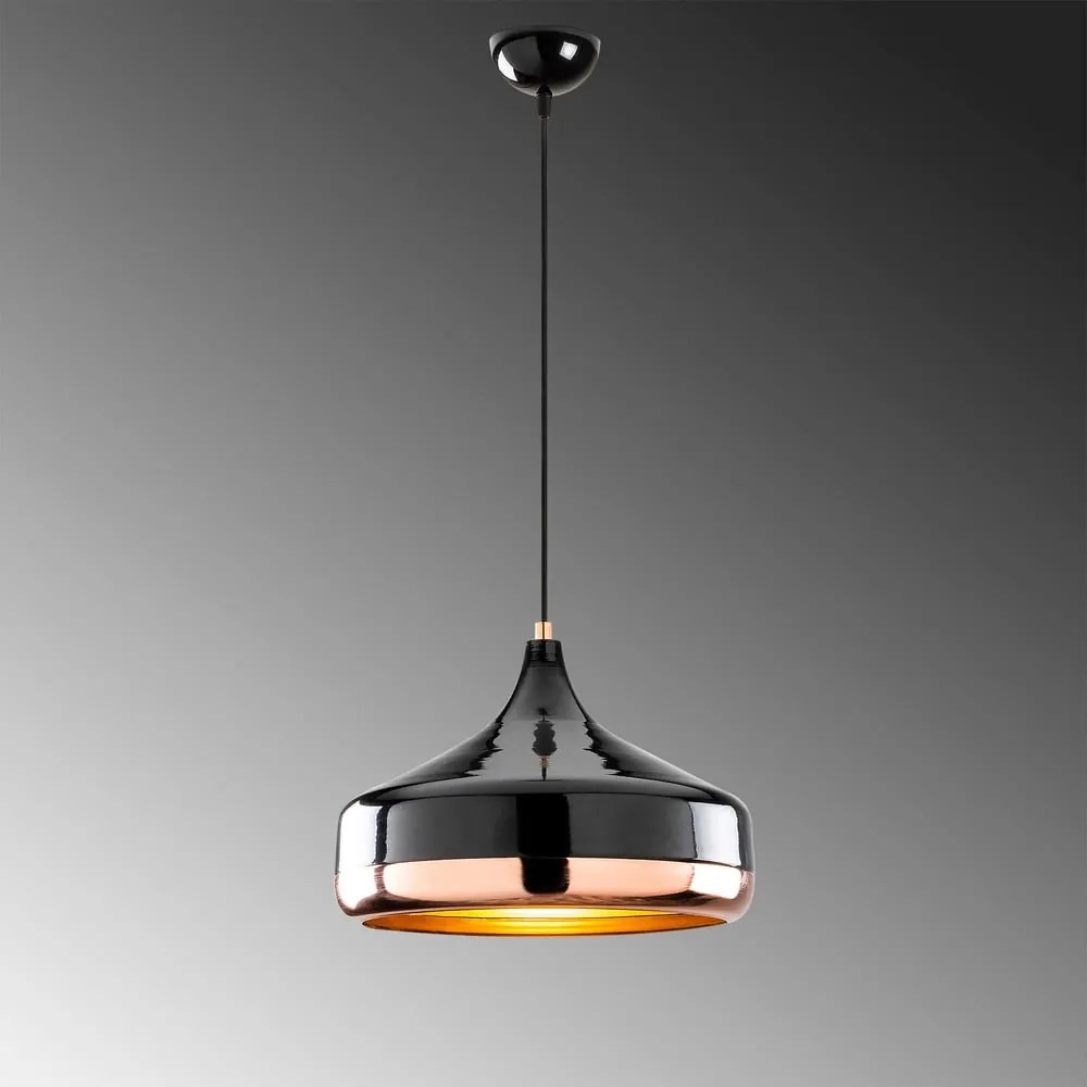 Závesné svietidlo v čierno-medenej farbe Opviq lights Yildo, ø 36 cm