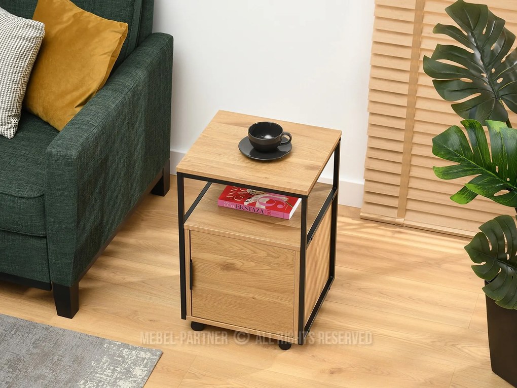 Skrinka Adlo (čierny dub + čierna). Akcia -16%. Vlastná spoľahlivá doprava až k Vám domov. 1111798