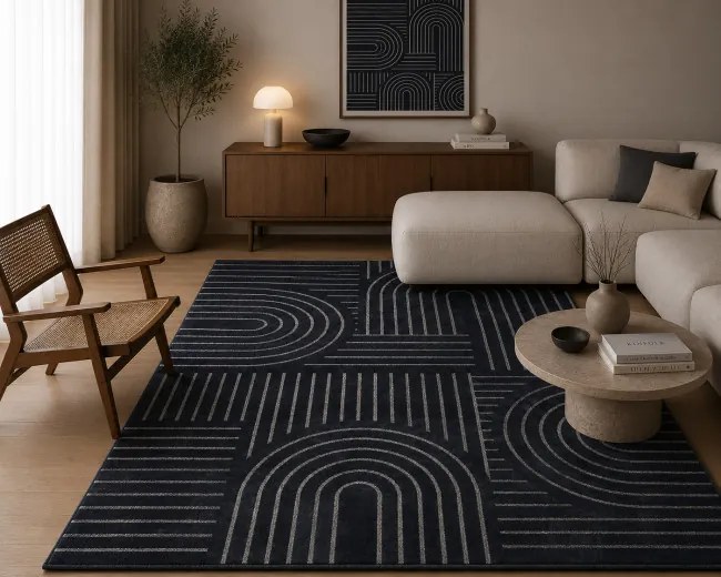 Koberec ZEN GARDEN 2405 tmavomodrý