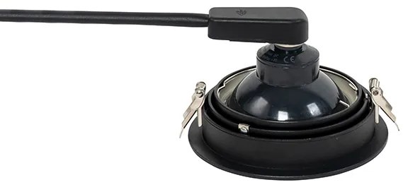 Moderné zapustené bodové svetlo čierne nastaviteľné - Coop 111 Honey