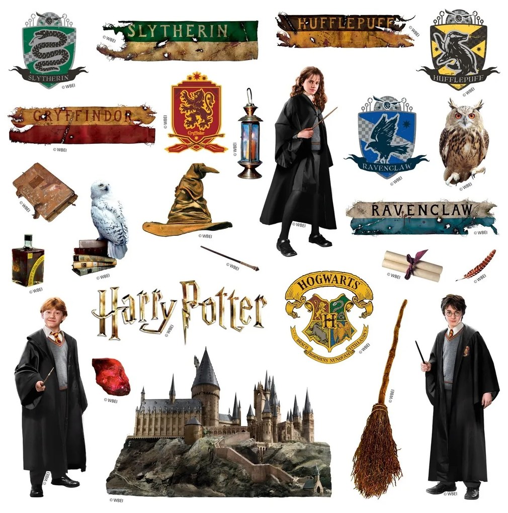 Samolepiaca dekorácia Harry Potter Hogwarts, 30 x 30 cm