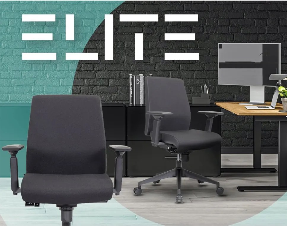 Ergonomická kancelárska stolička MOSH Elite T3 – čierna