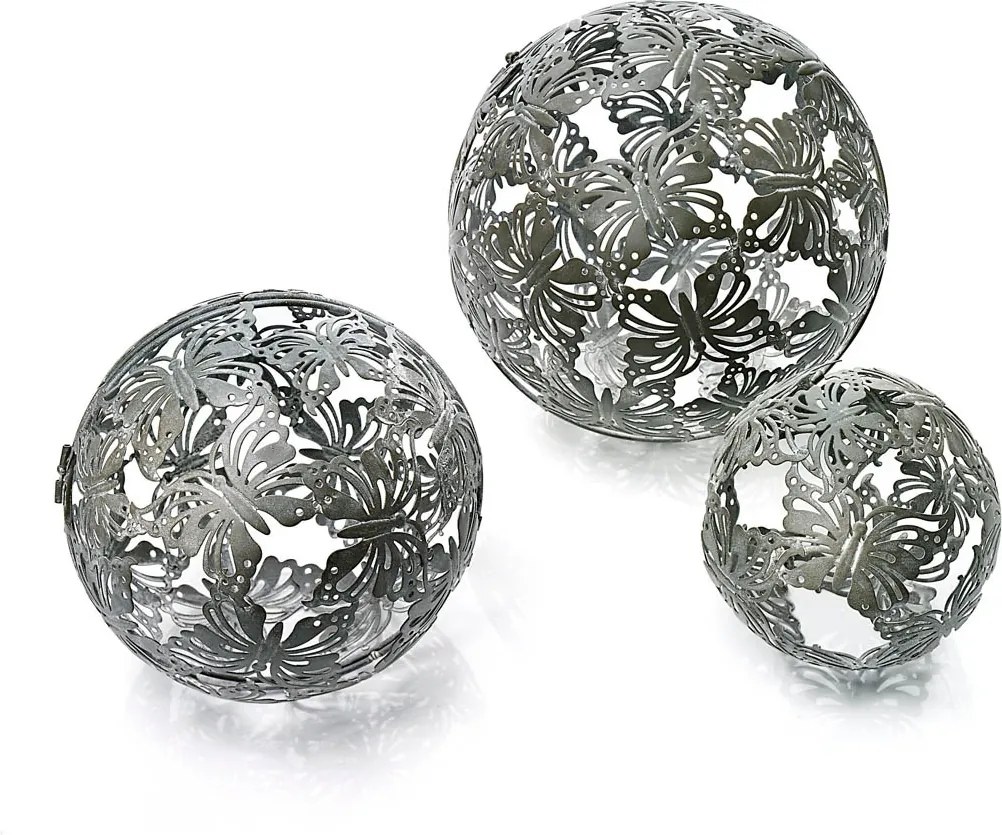Dekoračné gule Motýľ, súprava 3 ks