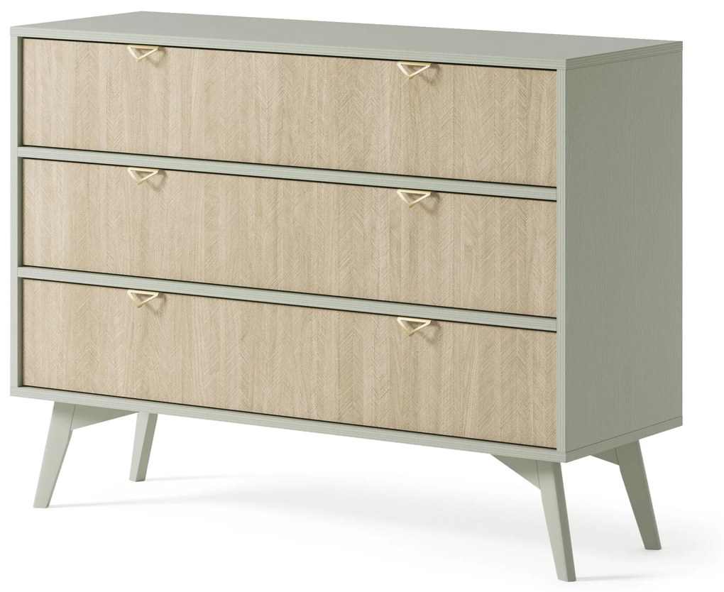 Komoda Forest II s šuplíky 106 cm eukalyptus/béžová