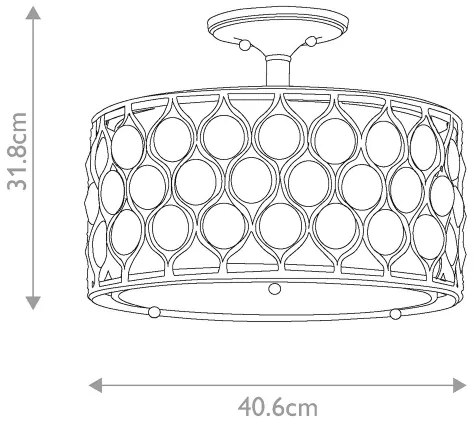 Feiss FE-LUCIA-SF - Prisadený luster LUCIA 3xE27/60W/230V