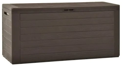 vidaXL Záhradný úložný box hnedý 116x44x55 cm-