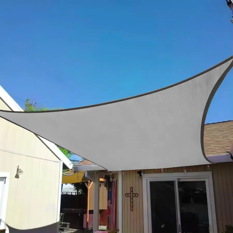ModernHome Štvorcová nepremokavá plachta, strieška 3x3m ModernHome - šedá