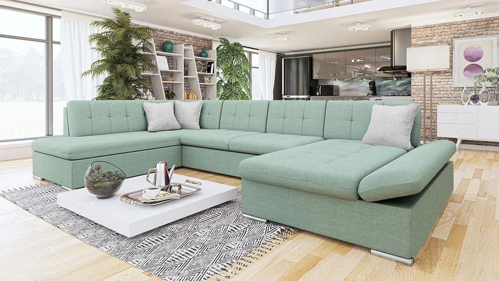 Rohová sedacia súprava Genero Premium, Dostupné poťahy: Terra 05 + Terra 05 + Terra 06 ECO, Strana: Pravá - U