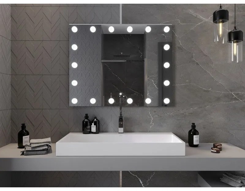 Mexen Dona, LED kúpeľňové zrkadlo s podsvietením 100 x 80 cm, 6000K, ochrana proti zahmlievaniu, 9818-100-080-611-00