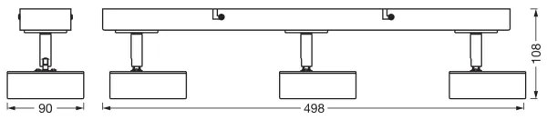 Ledvance - LED Bodové svietidlo DECOR PLUTO 3xLED/4,8W/230V
