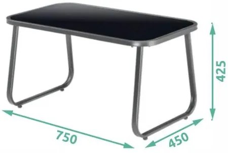 Záhradný kovový nábytok NUGRI (pohovka + 2 kreslá + stôl) - béžový