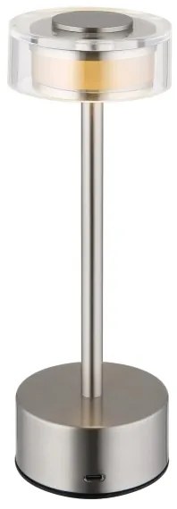 Globo 21026N - LED Stm. stolná lampa SHIRA LED/2,5W/3,7V 2700/4000/6500K matný chróm