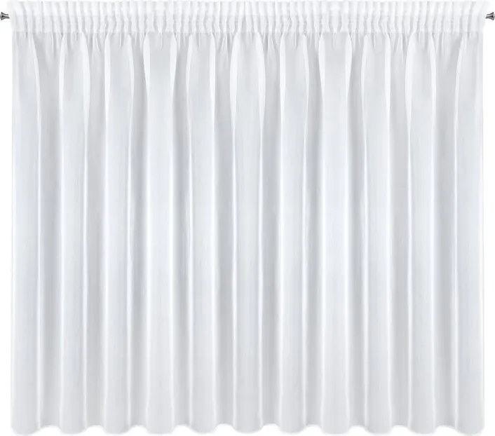 ZÁCLONA MIREA NA PÁSKE 350 X 150 CM BIELA