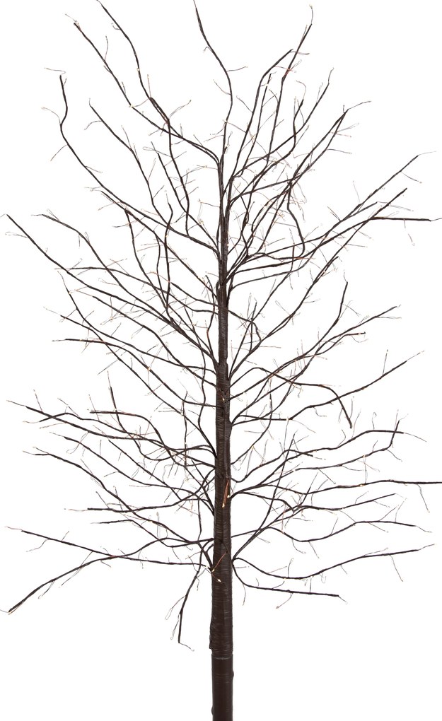 Vianočná stojaca lampa hnedý strom 180 cm vrátane LED s časovačom IP44 - Ki