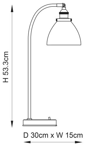 Endon 91740 - Stolná lampa HANSEN 1xE14/40W/230V matný chróm