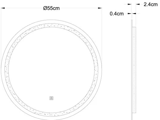Globo 84033 - LED Stm. zrkadlo s podsvietením RIVAS LED/10W/230V 4000K pr. 55 cm