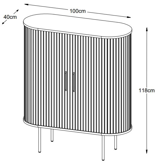 Dizajnová skrinka Vasiliy 118 cm prírodný dub