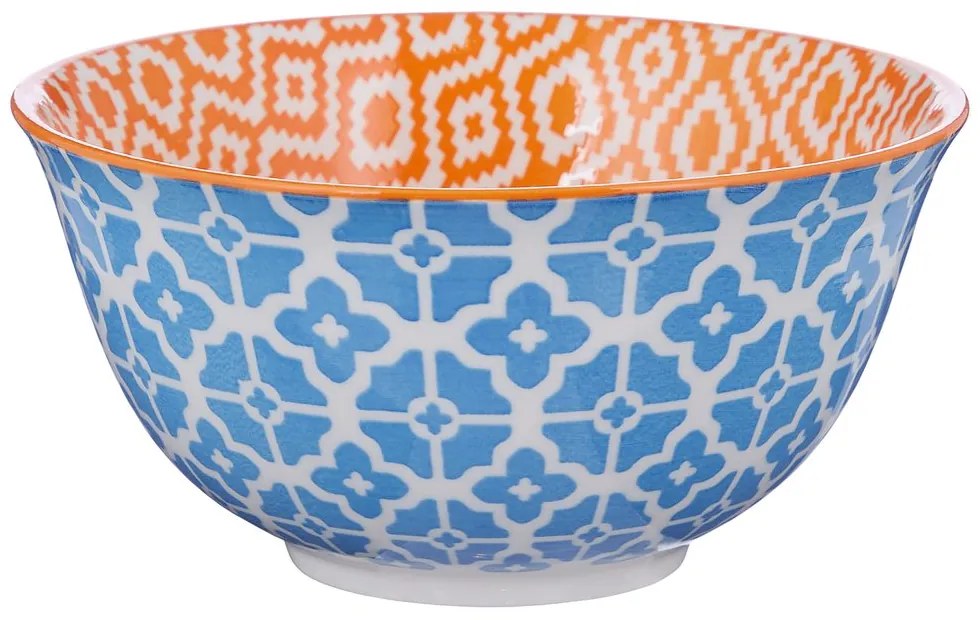 ORNAMENTS Miska 520 ml - modrá/oranžová