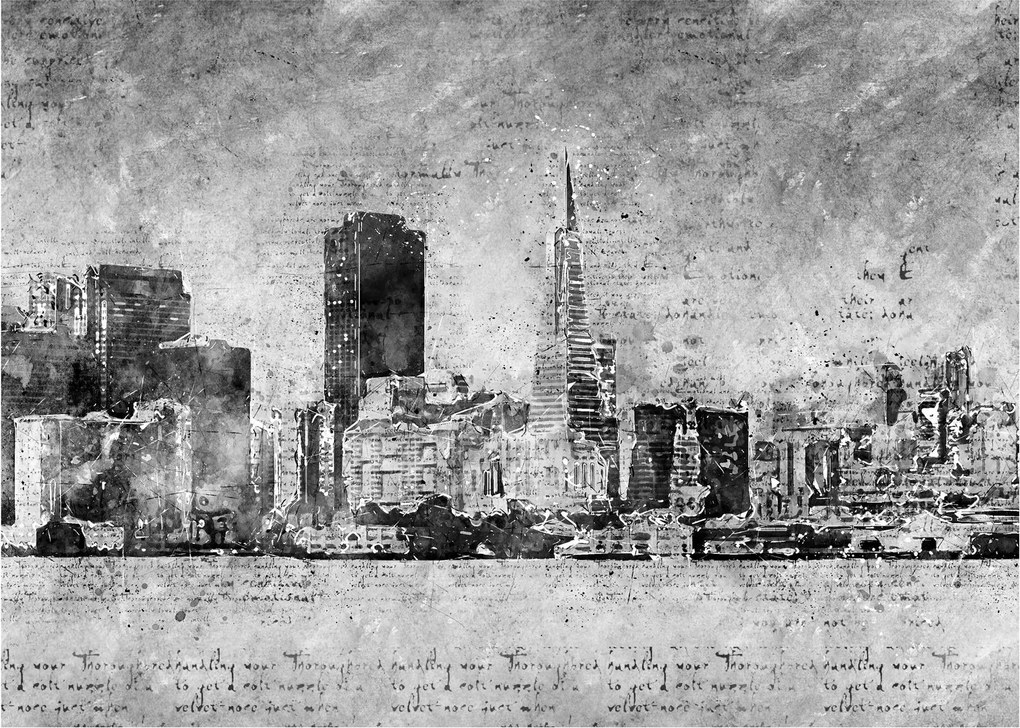 Obraz - Coffee art city (70x50 cm)