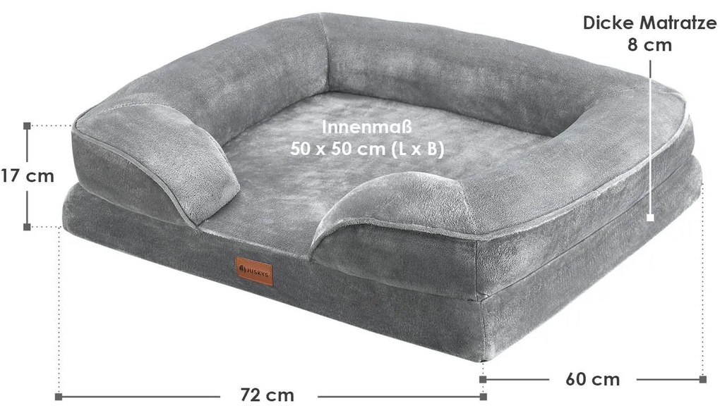 InternetovaZahrada Pelech pre psa Sheena M 72 x 60 cm - šedá