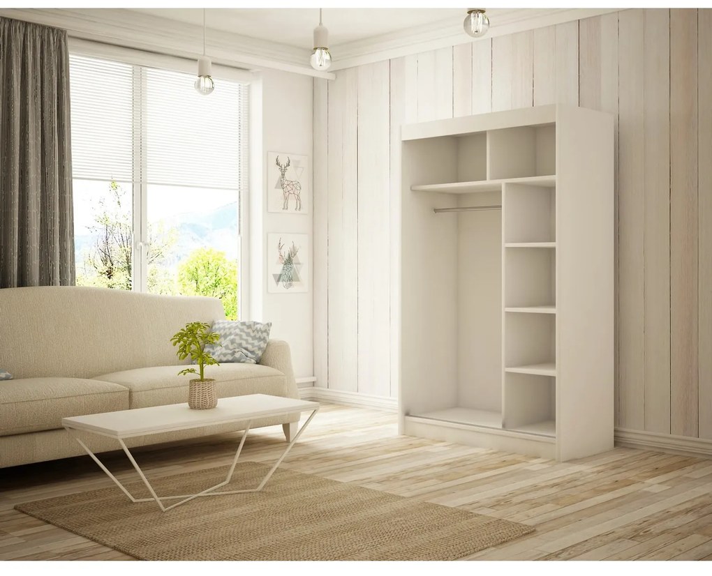 Kvalitná Šatníková Skriňa Bergo 120 cm Dub sonoma