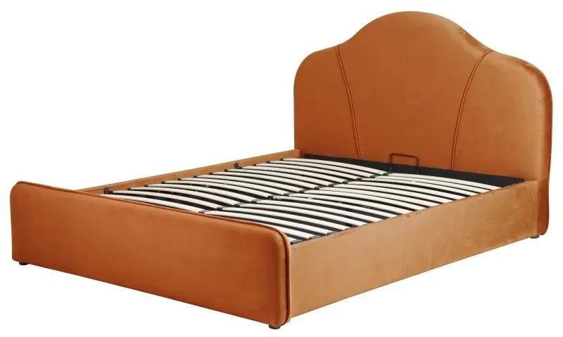 Čalúnená posteľ Helmer 160x200 medená