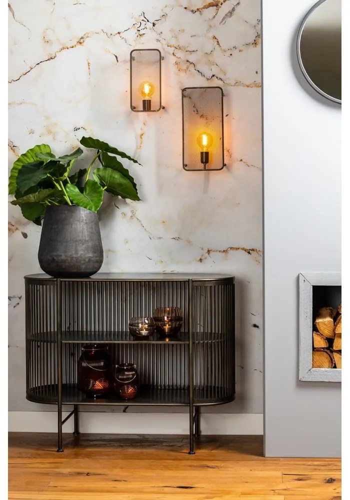 Čierna kovová komoda 100x80 cm Yinthe - Light &amp; Living