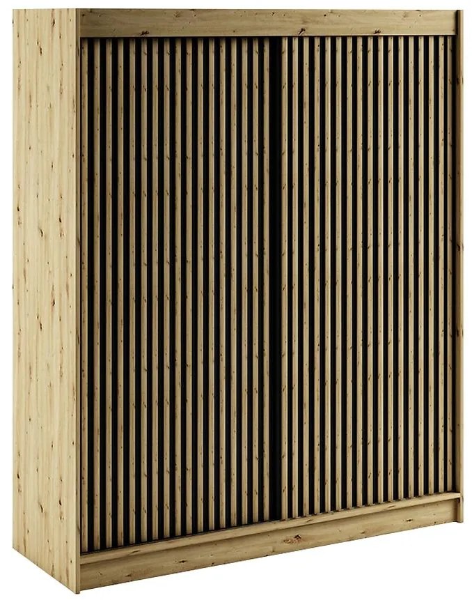 Skriňa Lamelo 1 180 Dub Artisan/čierna