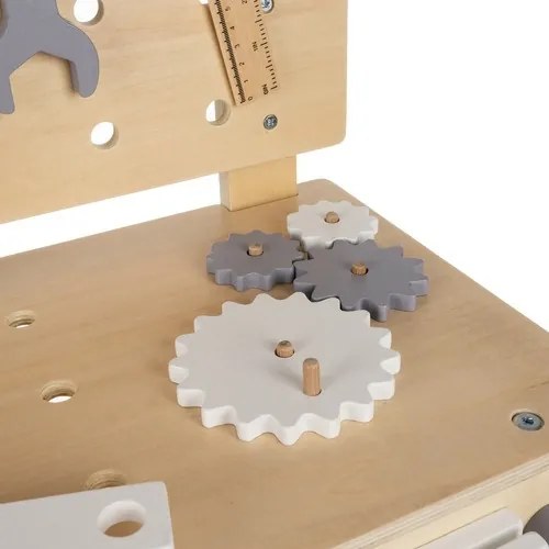 Drevený pracovný stolík s náradím pre malých majstrov