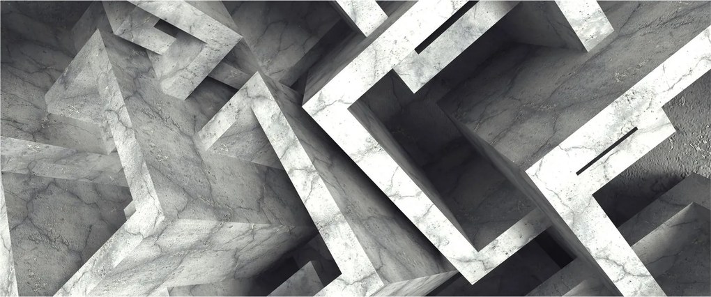 Abstraktný obraz kociek (120x50 cm)