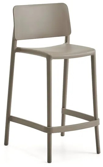 Barová stolička RIO, výška sedadla 650 mm, šedohnedá