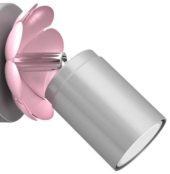 Nástenné bodové svietidlo FLOWER 1xGU10/8W/230V matný chróm