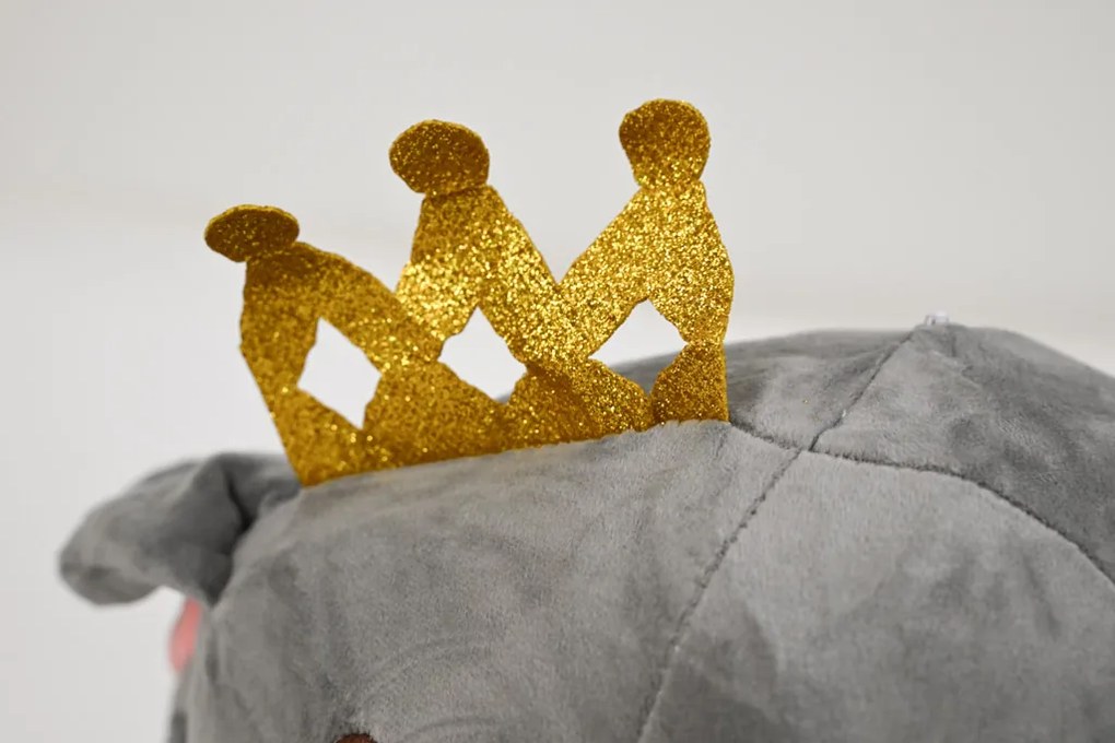 Plyšový SLONÍK s detskou dekou vo vnútri, sivý