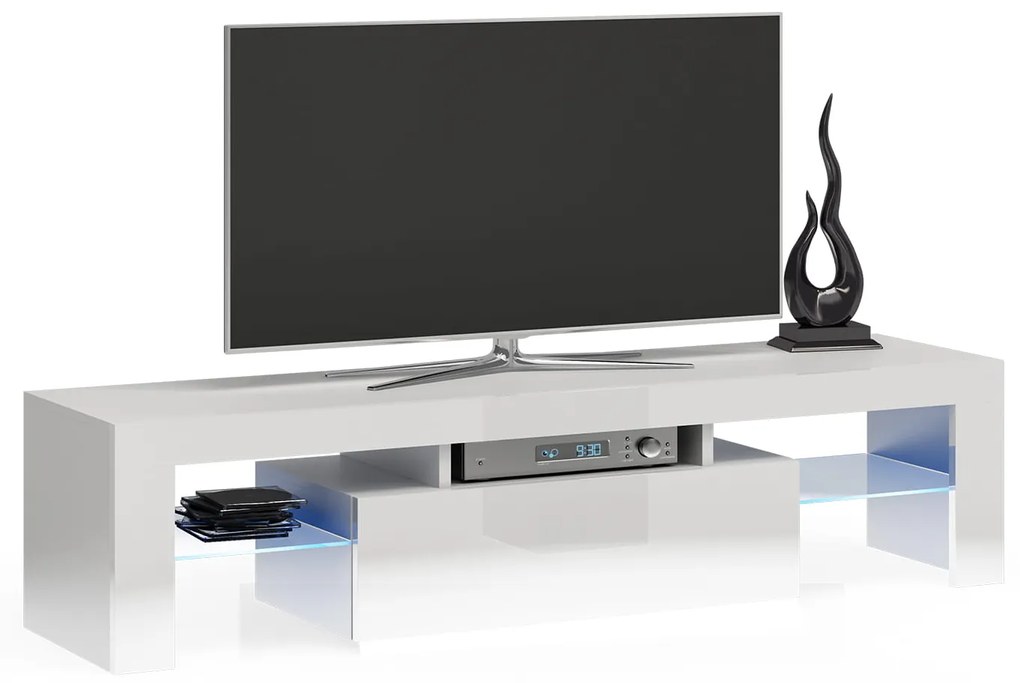 TV stolík RTV DECORA 160 cm biely