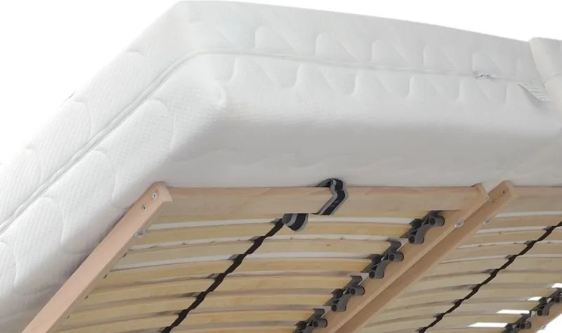 Posteľ Evita 180x200 cm, kávová ekokoža, bez matracov