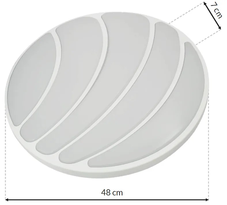 Stropné LED svietidlo Shell, 1x LED 40w, 3000-6000k, w