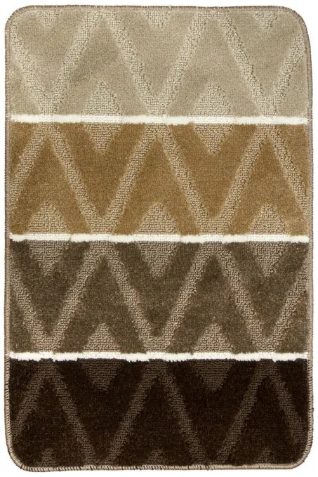 Sada kúpeľňových koberčekov PALMA hnedá / béžová, kosoštvorce