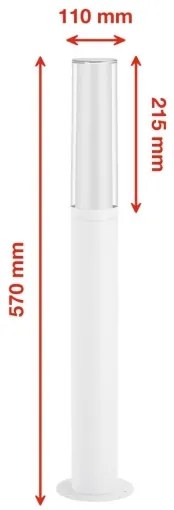 Briloner 311406TF - LED Vonkajšia lampa LED/8W/230V IP44 4000K 57 cm biela