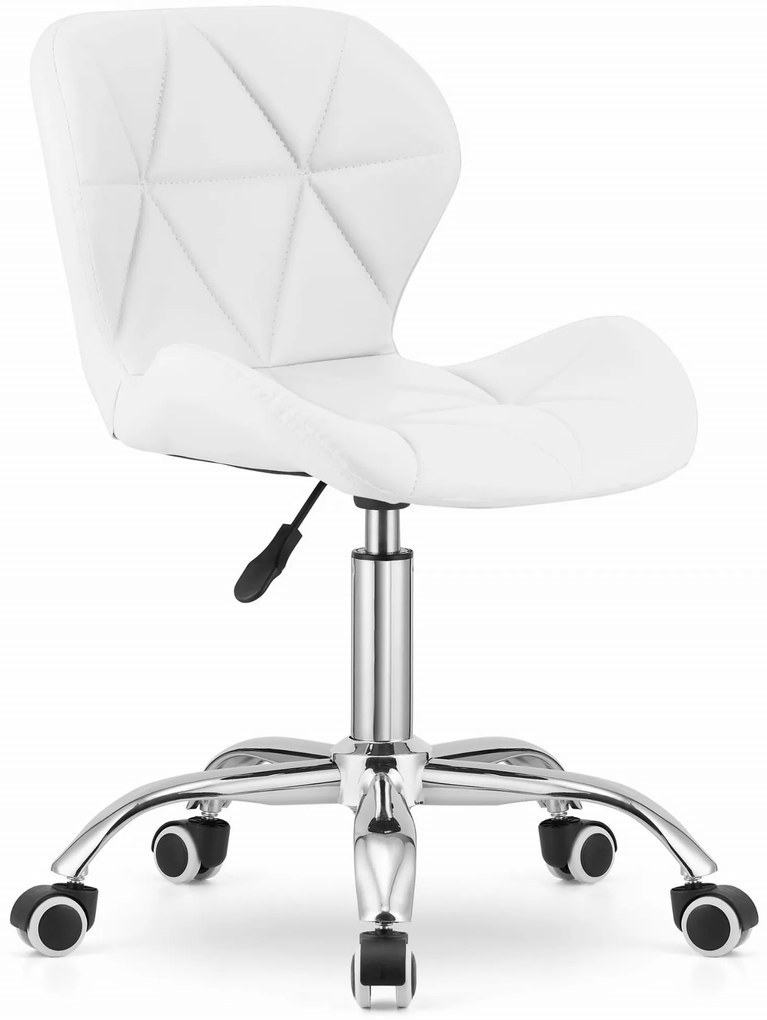 AKCIA Biela kancelárska stolička AVOLA z eko kože II. akosť