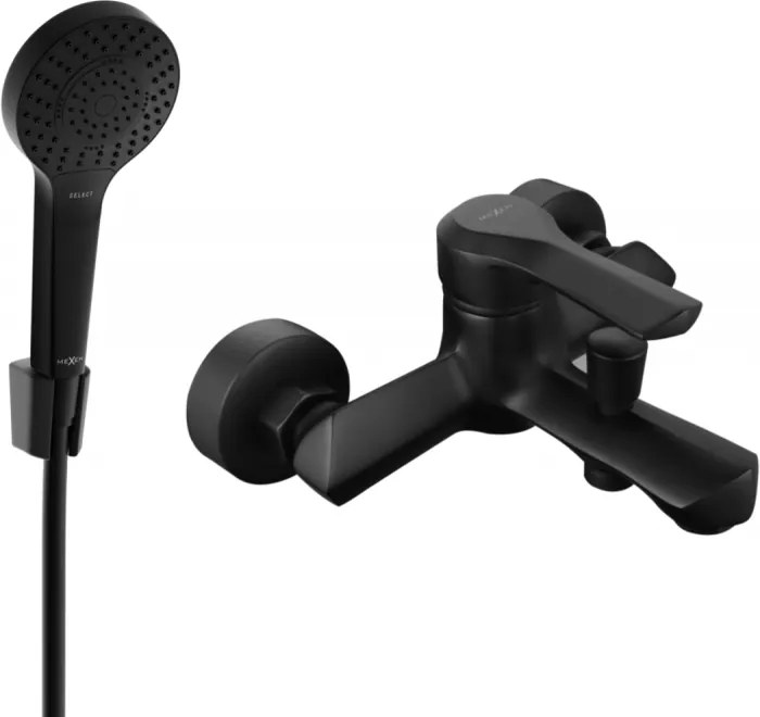Mexen Sabre R05 vaňová batéria s sprchovým setom, čierna - 7213R05-70