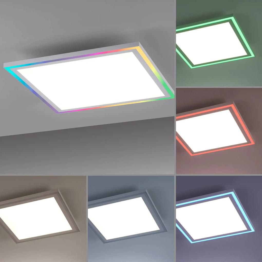 Stropné LED svetlo Edging, CCT + RGB, 40 x 40 cm