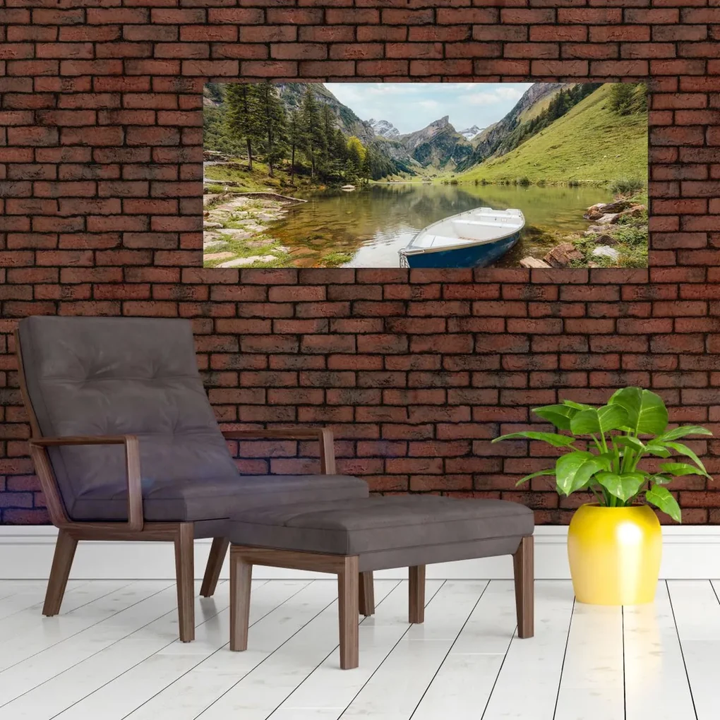 Obraz - Seealpsee, jazero Švajčiarska (120x50 cm)