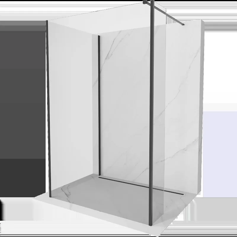 Mexen Kioto sprchová stěna Walk-in 95 x 90 x 40 cm, transparentní, černá - 800-095-090-221-70-00-040