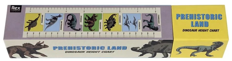 Detská samolepka – meter na dvere/na stenu 28x115 cm Prehistoric Land – Rex London