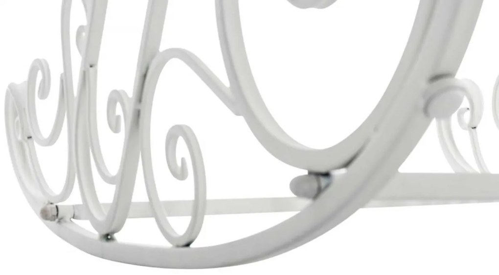 Kovové hojdacie kreslo Smile (SET 2 ks) - Biela